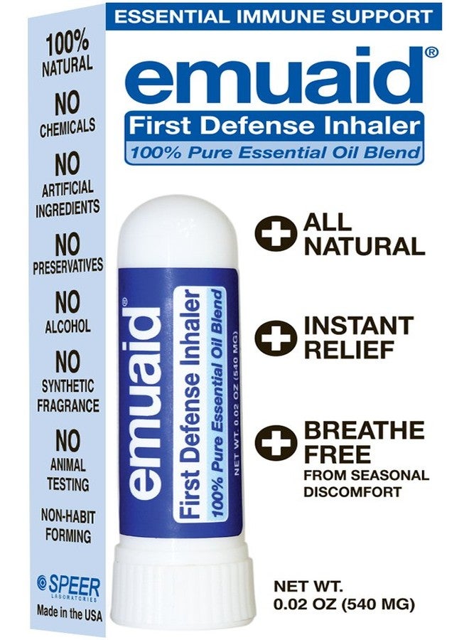 emuaid First Defense Nasal Inhaler Stick – Natural Essential Oil Nasal Stick for Clear Breathing, Focus, Nasal Health, Seasonal Wellness, and Airway Comfort - Image 2